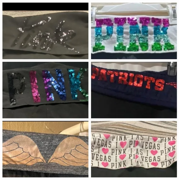 FOLDOVER VS PINK YOGA PANTS LEGGINGS FLARE WIDE FOLD OVER VINTAGE - Picture 7 of 11